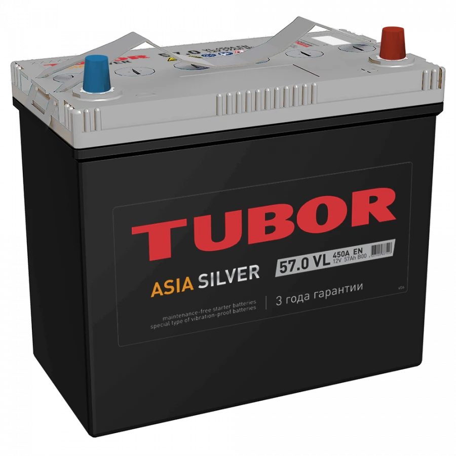 TUBOR ASIA SILVER 6ST-57.1(0) VL B00 Lead-Acid Starter Battery