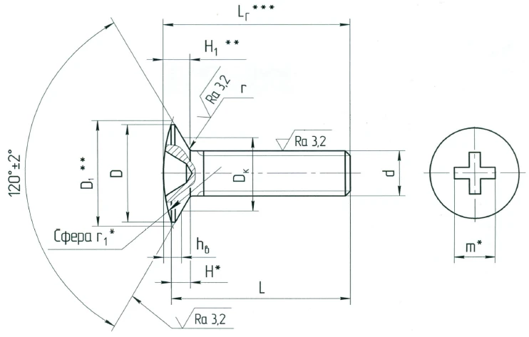 Semi-Countersunk Head Screws OST 1 31565-80