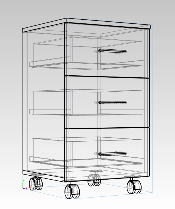 Rolling Cabinet with Drawers