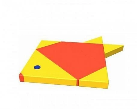 سجادة لعب ملونة على شكل سمكة