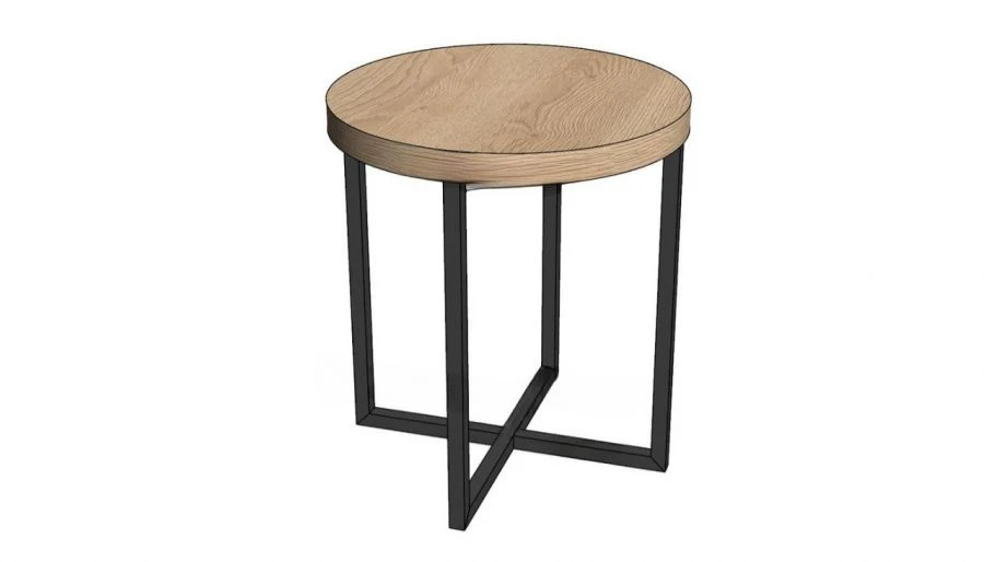 Round Coffee Table with Metal Frame "MNS