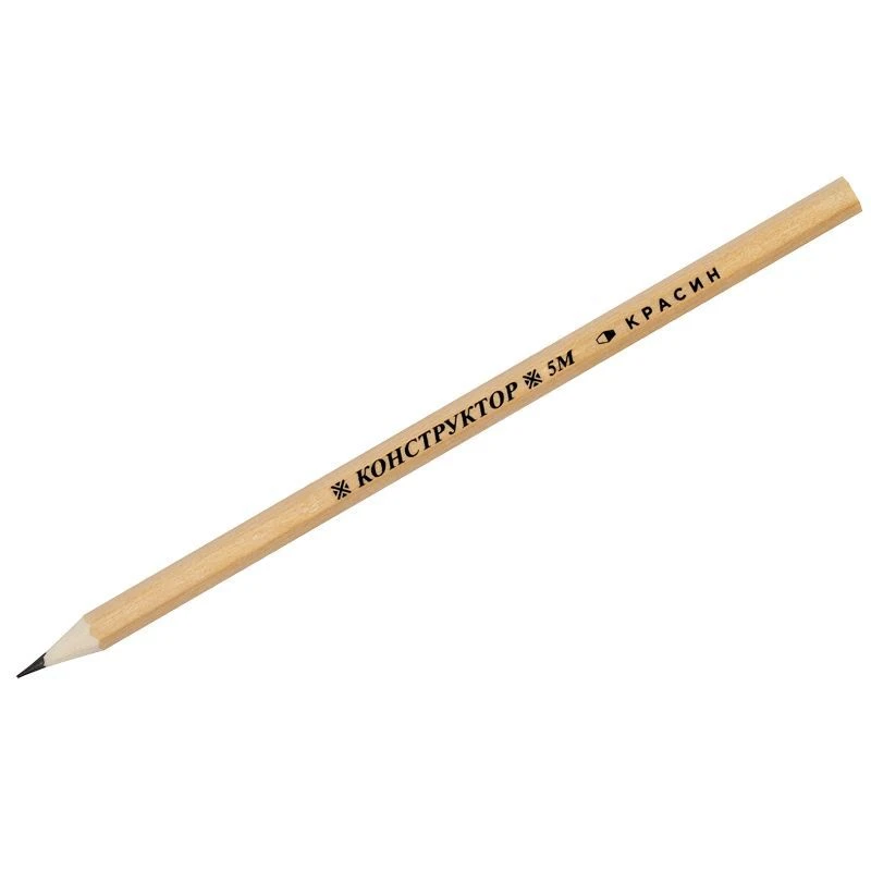 Hexagonal Graphite Pencil Krasin "Constructor" 5M (5B), Pre-Sharpened