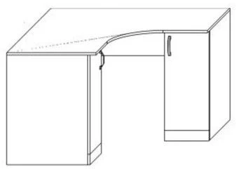 مكتب كتابة زاوي مع خزانة