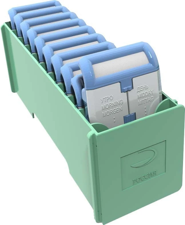 Kront Tablet Organizer Set with Cassette Holder for Medications