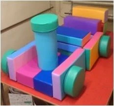 Flexible Foam Locomotive Constructor for Preschool Use