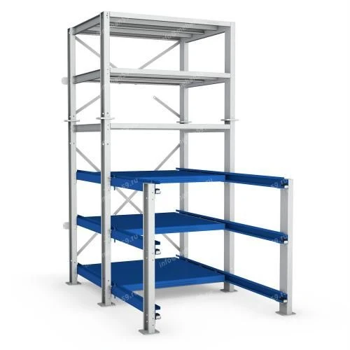 Heavy-Duty Rack with Roll-Out Platforms Series 1675