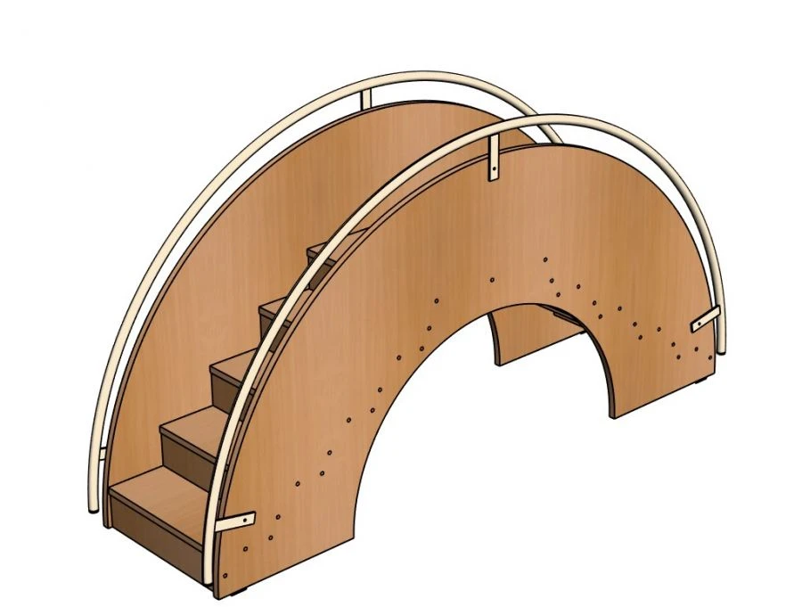 Playground Bridge with Railings for Preschool Fun - Model M105