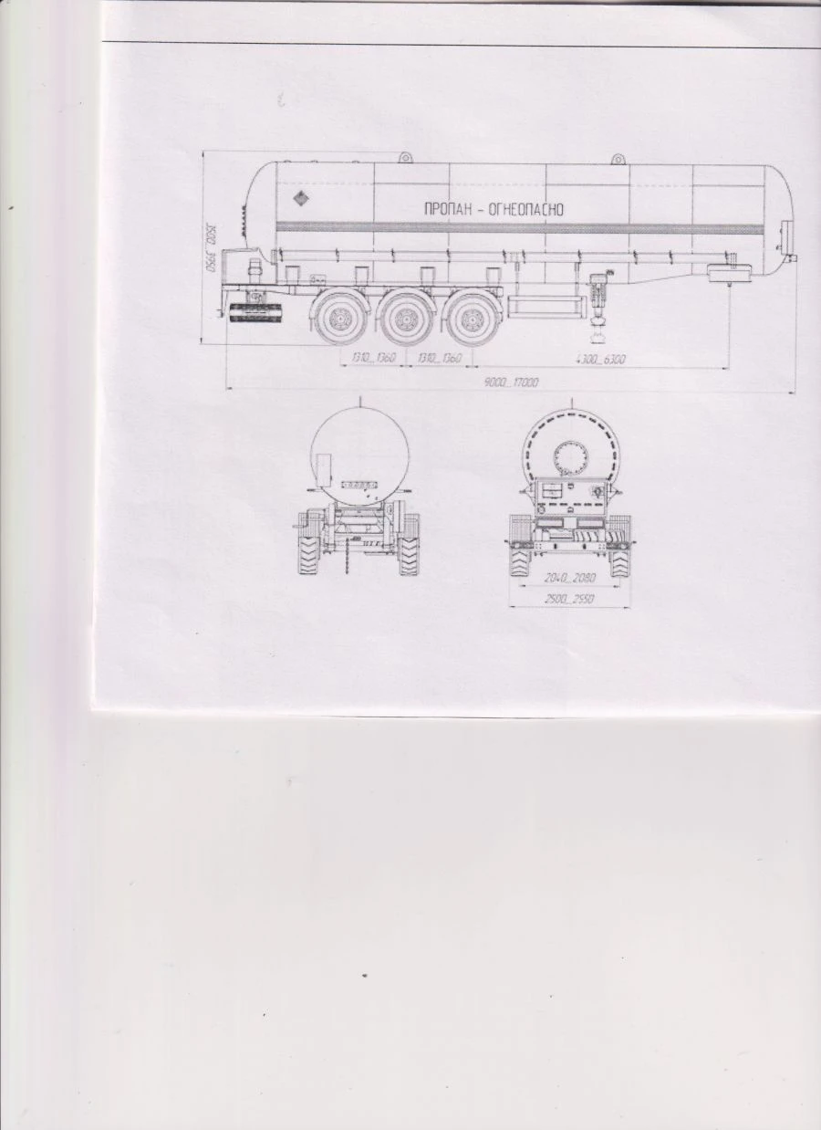 Liquefied Hydrocarbon Gas Semi-Trailer Tank PPCCT1-3, P3 Type, Modification 96833-0000010-03 with Pump
