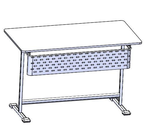 مكتب طلابي فردي قابل للتعديل بارتفاع قابل للتعديل نموذج MGS3.122