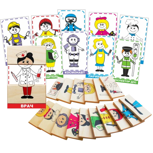 لعبة منطقية تعليمية "المهن" (رقم الفن. LI-07)