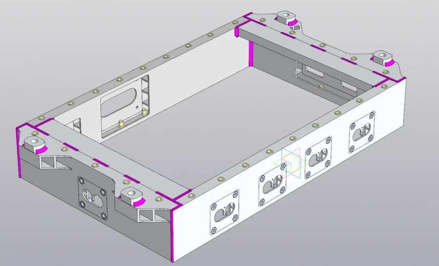 علبة بطارية خارجية من الألمنيوم RSBG.301211.008
