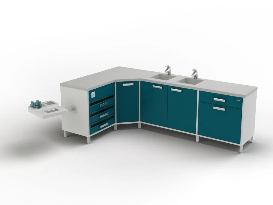 وحدة زاوية مزدوجة للمرافق الطبية، نموذج 102-003ب