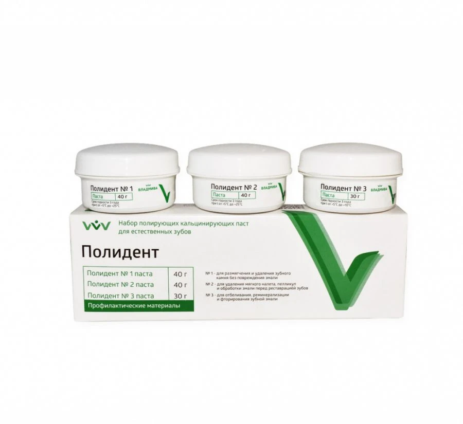 Polident Natural Tooth Polishing Paste Set