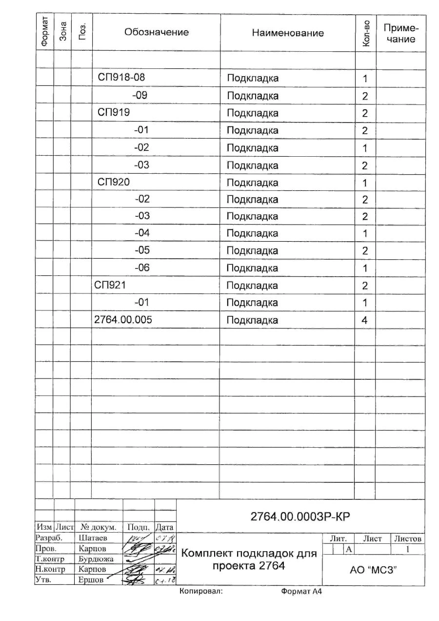 Project 2764 Cushion Set (Model 2764.00.000ZR-KR)