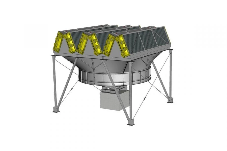 وحدات التبريد الهوائي على شكل زجزاج