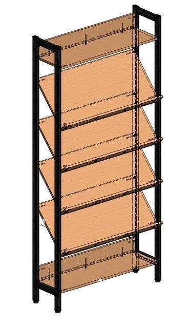 Metal Display Rack with Shelves TV-ADSL-2.35.01