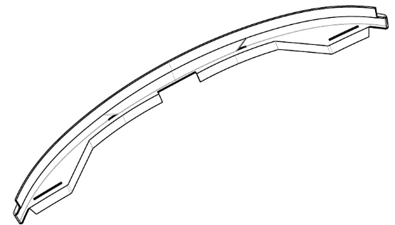 15M Hood Insert S.15М-11.10.504 for Tram Cars