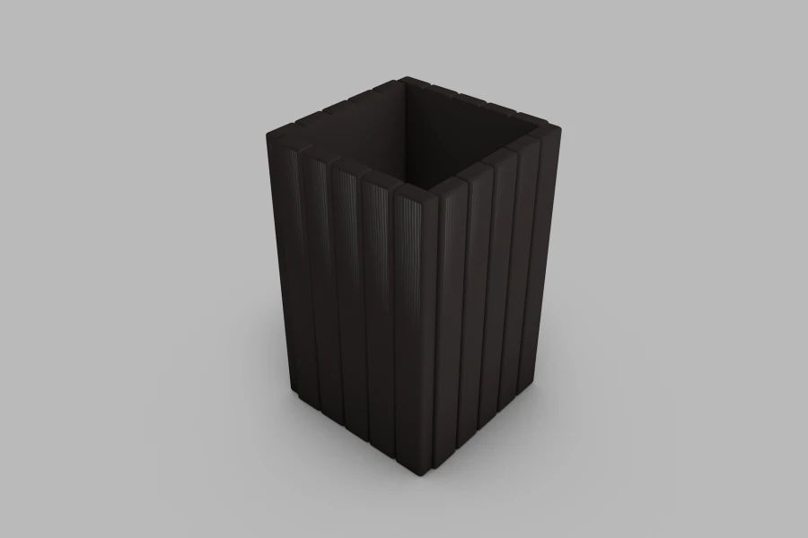 Rectangular Waste Bin with Removable Metal Container