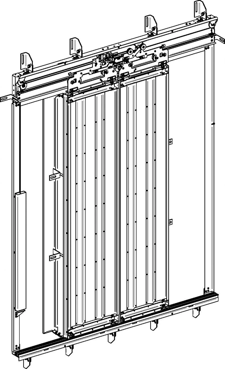 Fire-Resistant Elevator Shaft Doors SM.2C.E 30 with Insulated Panels