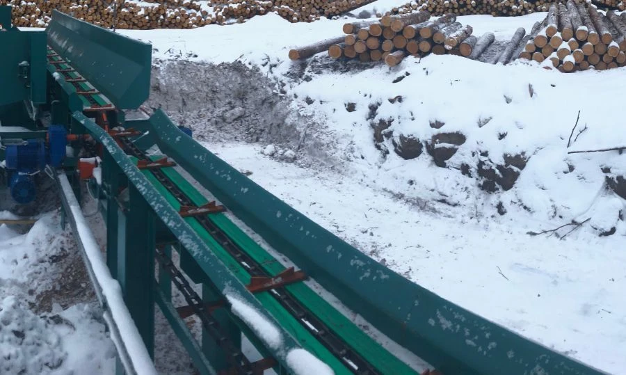 Longitudinal Receiving and Measuring Log Transporter AXEL 05-2