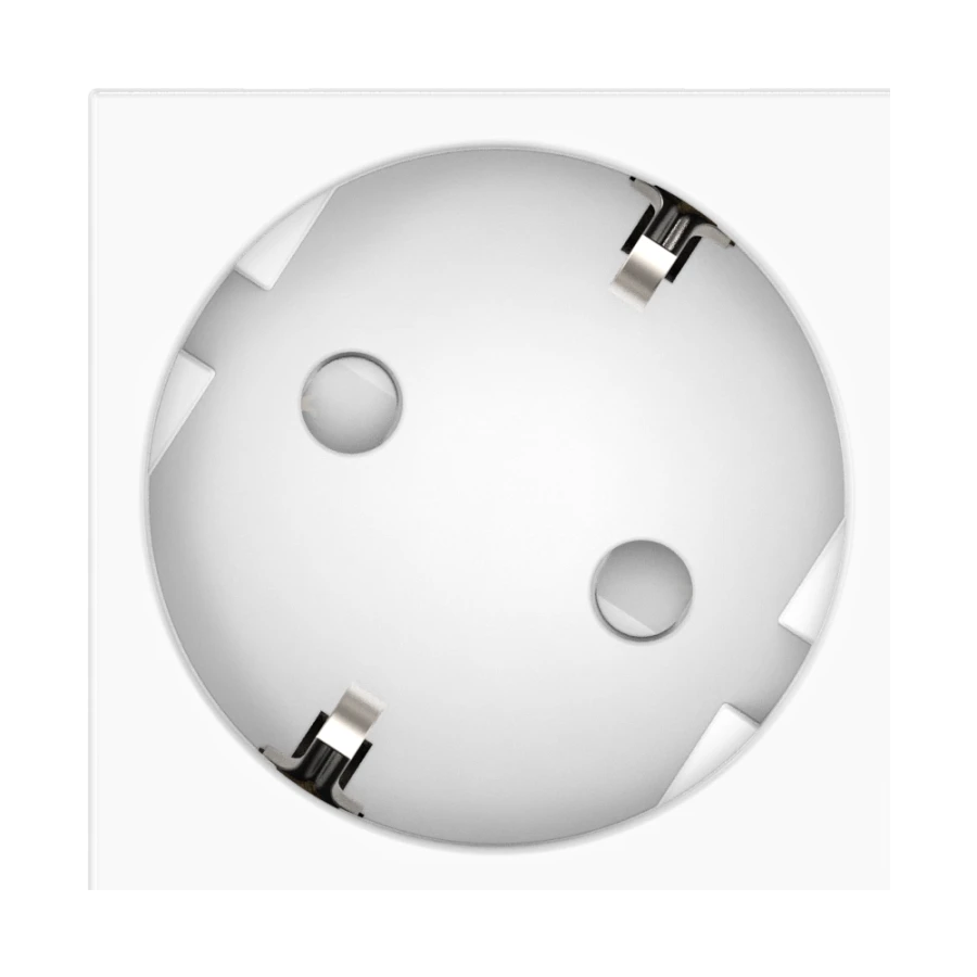 Caduceus Aling Hide Modular Socket with Grounding and Shutters, 16A, 250V, 45-Degree, White