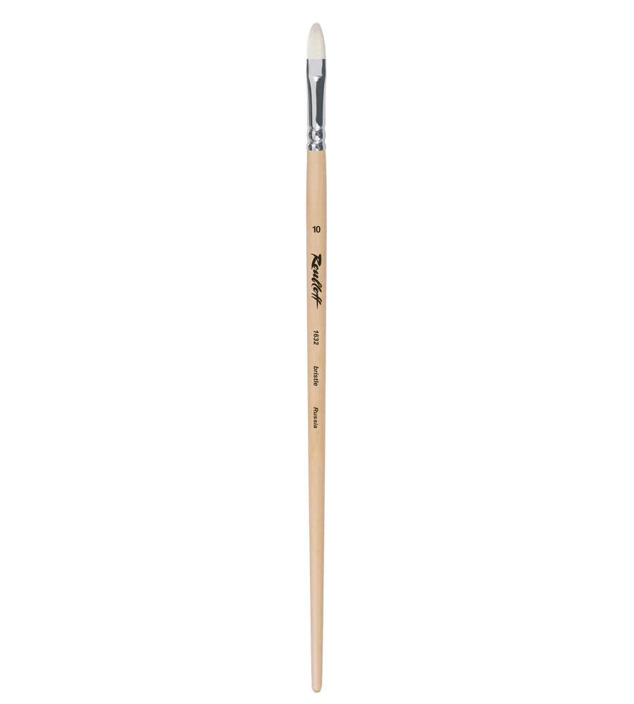 Oval Hog Bristle Paint Brush for Painting and Restoration