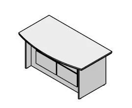 Executive Desk "On Top" Wooden Frame Office Set