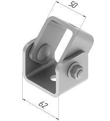 SMA 654 Hinged Connection with Dimensions 62x50mm