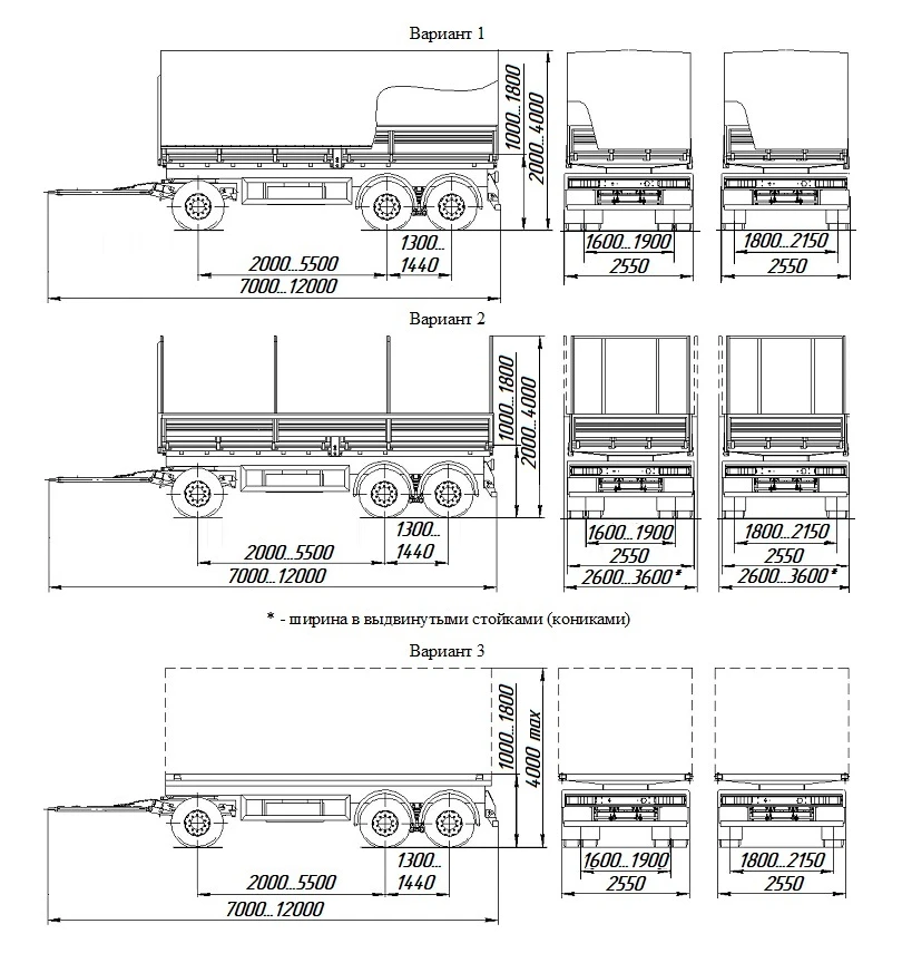 Platform Trailer with Removable Sides, UST Brand, Model 94654J