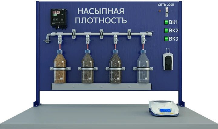 Laboratory Setup for Determining True and Bulk Density of Bulk Materials (PAHP-NP)