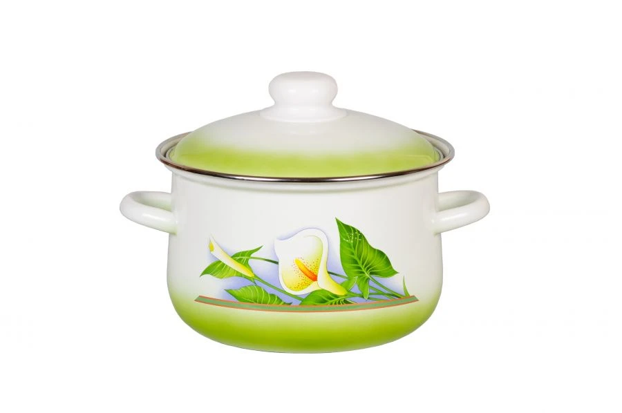 Conical Enamelled Steel Cooking Pot - 2L, 4L, 5.5L