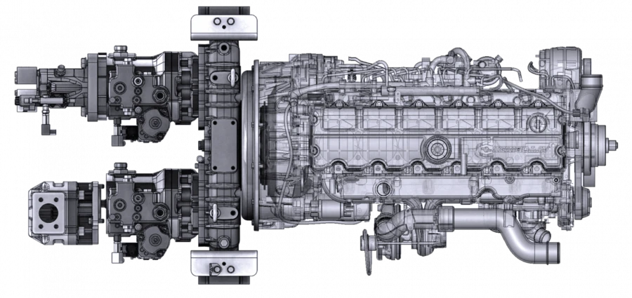 وحدة مضخة كاملة لنقل الطاقة الهيدروليكية TM10.0191.110