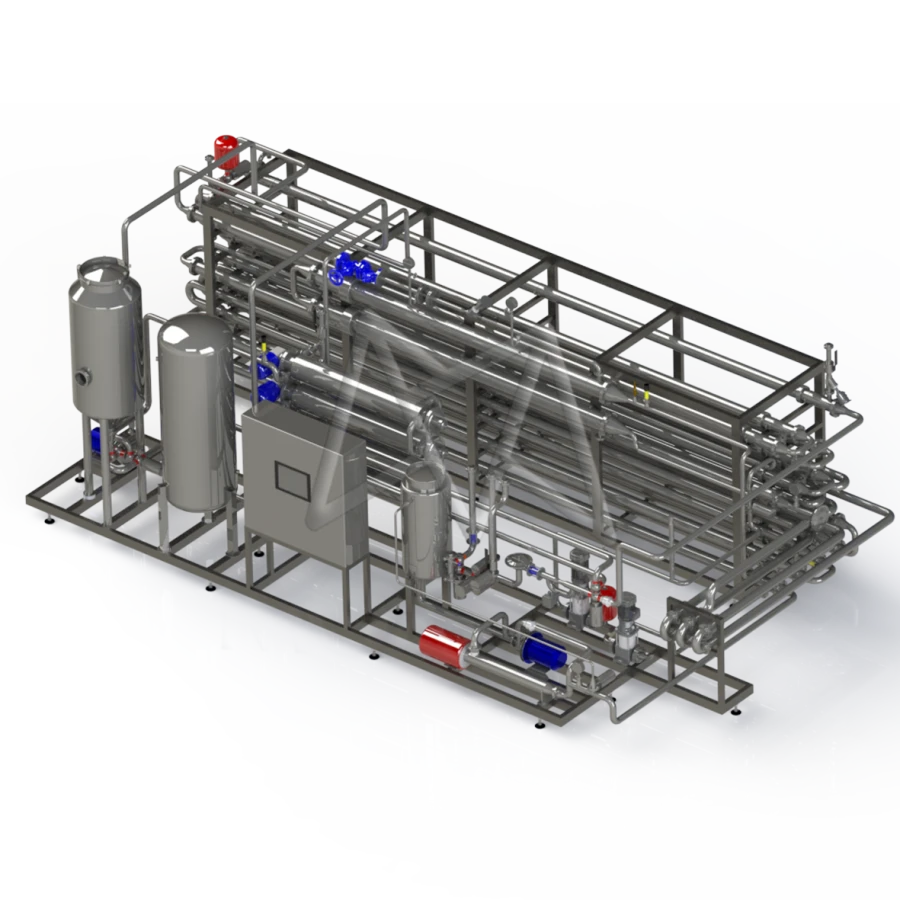 Tube Sterilization and Cooling System for Food Liquids P8-OSO
