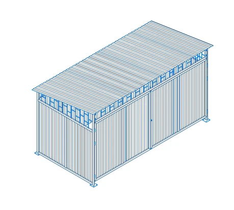 Waste Container Canopy for 4 Containers Model SZ-241.00