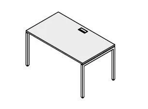 Office Desk with Metal Frame - Rio Project Set