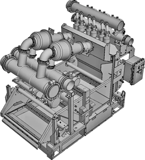 Dual-Action Hydrocyclone Unit SGU-135 for Drilling Fluid Treatment