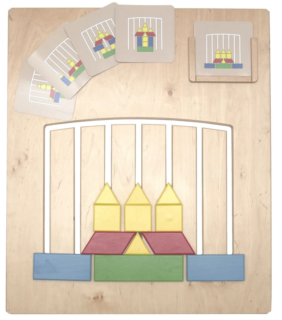 Interactive Play Panel with Geometric Shapes for Kids