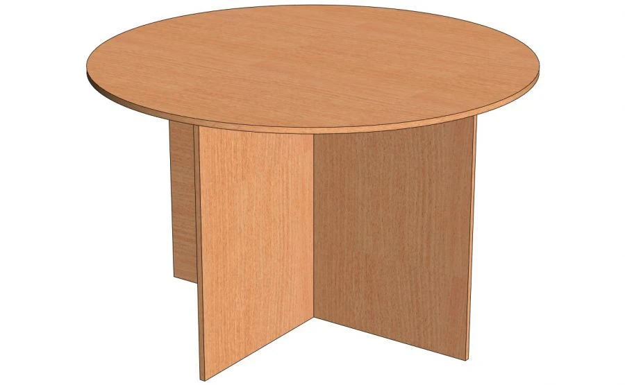 Round Conference Table with Cross-Shaped Supports Model C-1