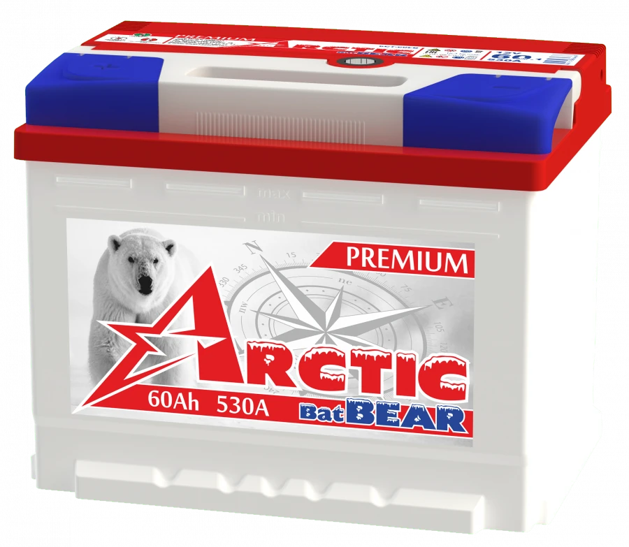 بطارية رصاصية لبدء تشغيل محركات الاحتراق الداخلي 12 فولت 60 أمبير Arctic BatBEAR