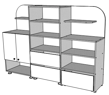 16mm Laminated Particleboard Wall with PVC Edging