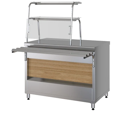 كونتر عرض محايد مع رفوف PNP11-02 (مع ديكور وإضاءة للوحة الأمامية)