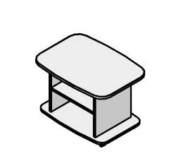 طاولة قهوة مجموعة "أغات" - إطار خشبي للاستخدام المكتبي