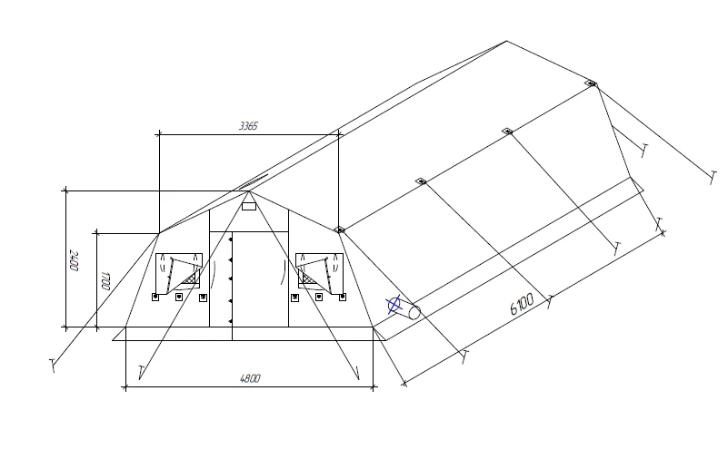 All-Season Frame Tent M-10 for Military Use