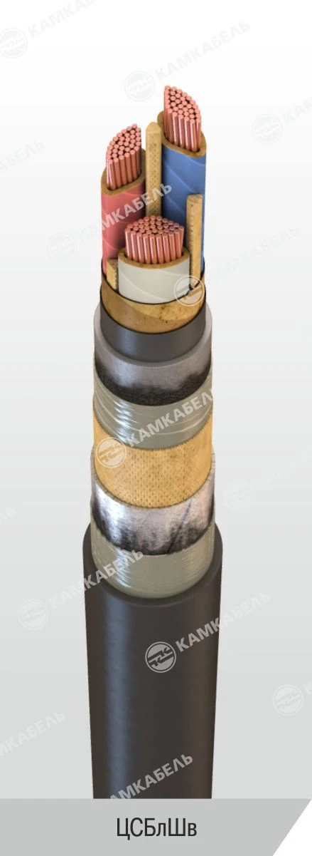 Power Cable with Copper Conductors and Paper Insulation, 6-10 kV Model C