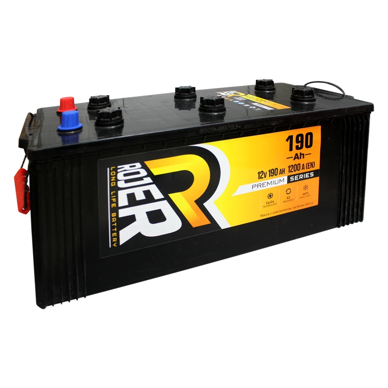 Lead-Acid Starting Battery 12V for Internal Combustion Engines ROJER Premium Series