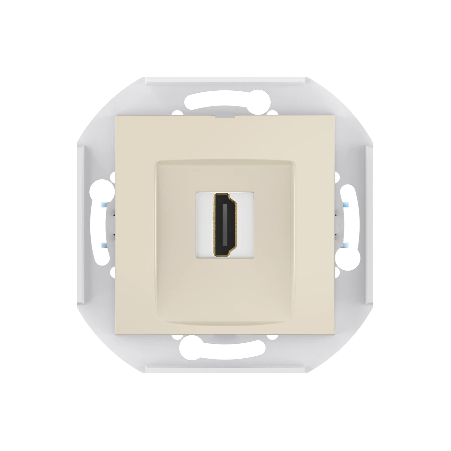 Caduceus Aling Prestige Hidden Socket with HDMI Keystone Module A-A, Beige, Art. 60163.9
