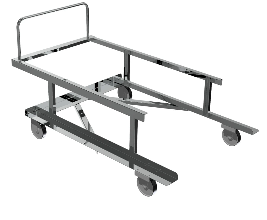 Barrier Cart with Wide Handle and Wheels