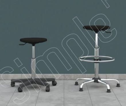 Laboratory Stool DECO - Soft Polyurethane, Durable Design