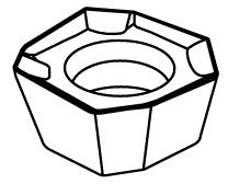 TS03-05-T5 M20P Carbide Milling Insert with 4 Cutting Edges