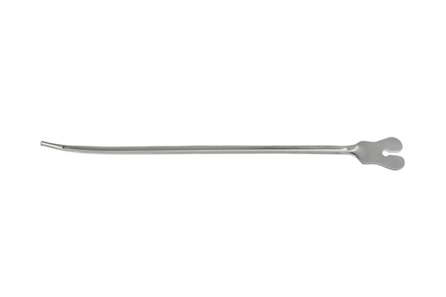 Curved Surgical Probe with Groove, 140mm Length